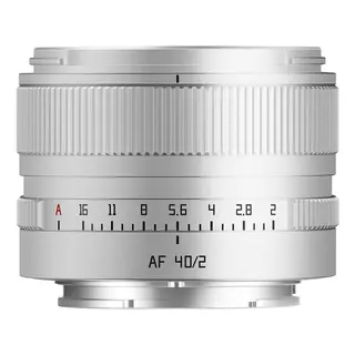 TTArtisan AF 40mm f/2 Sony E E-mount. Sølv