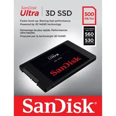 SanDisk SSD Ultra 3D 500GB 500GB SATA 6 Gb/s 560MB/s 530MB/s