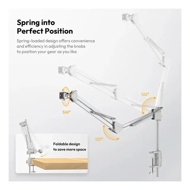 Ulanzi TH04 Overhead Camera Mount Bordmontert kamerastativ maks 2 kg 