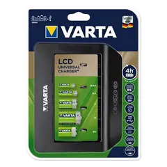 Varta Universal Batterilader med display Lader AA/AAA/C/D/9V