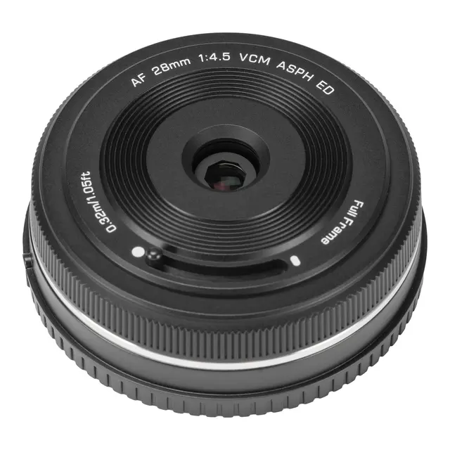 Viltrox AF 28mm f/4.5 CHIP L-mount Pancake-objektiv for L-Mount. Fullframe 