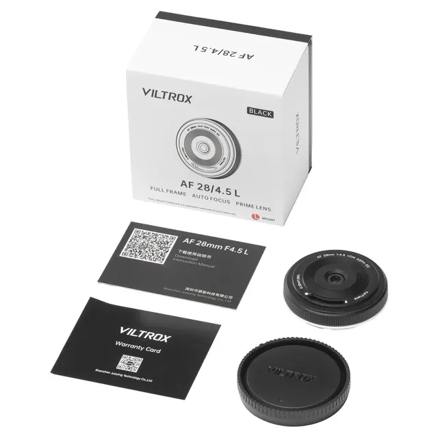 Viltrox AF 28mm f/4.5 CHIP L-mount Pancake-objektiv for L-Mount. Fullframe 