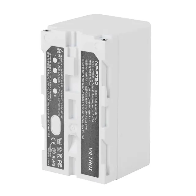 Viltrox NP-F750 L-serie Batteri 4400 mAh USB-C ladeinngang 
