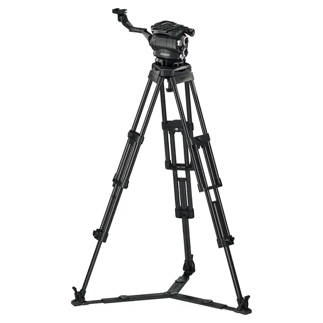 Vinten 3880-3 Two-Stage Aluminum Tripod Versine 360 Fluid Head + Ground Spreader 