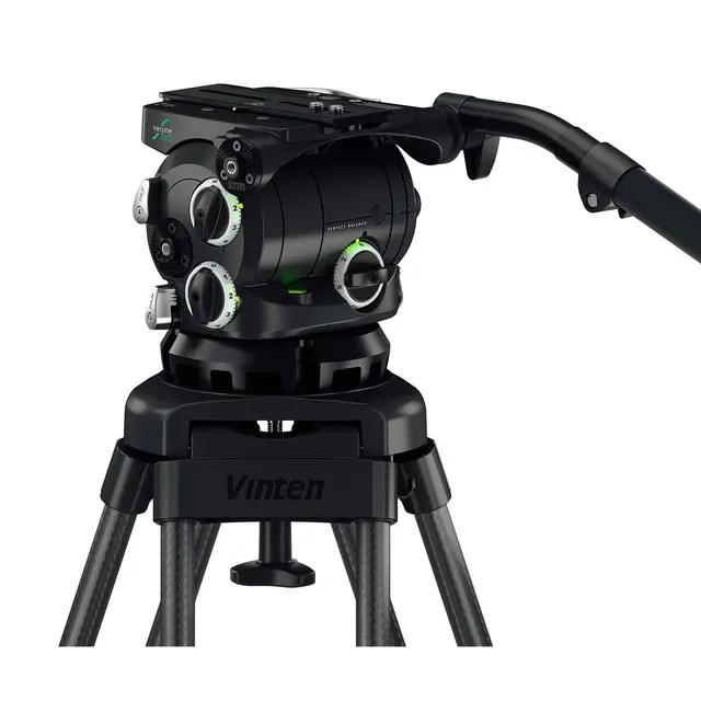 Vinten 3880-3 Two-Stage Aluminum Tripod Versine 360 Fluid Head + Ground Spreader 