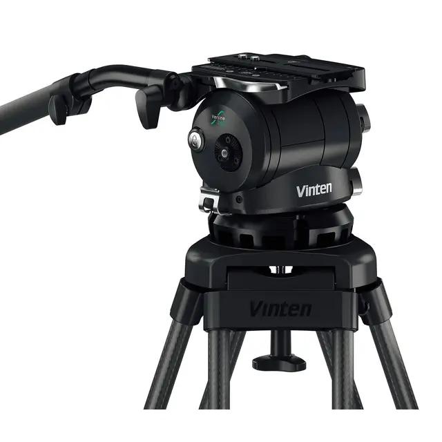 Vinten 3880-3 Two-Stage Aluminum Tripod Versine 360 Fluid Head + Ground Spreader 