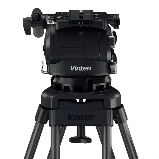 Vinten 3880-3 Two-Stage Aluminum Tripod Versine 360 Fluid Head + Ground Spreader 