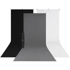 Westcott X-Drop 3-Pakk Sweep Hvit, grå og sort 158.50 x 365.76 cm