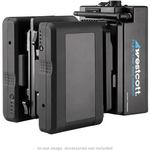 Westcott Dual Gold Mount to V-Mount Batteri Adapter for 2stk batt. 