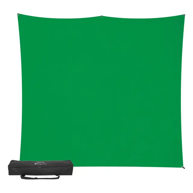 Westcott X-Drop Pro Bakgrunn Kit 8x8 2,4 x 2,4m Chroma-Key Green 