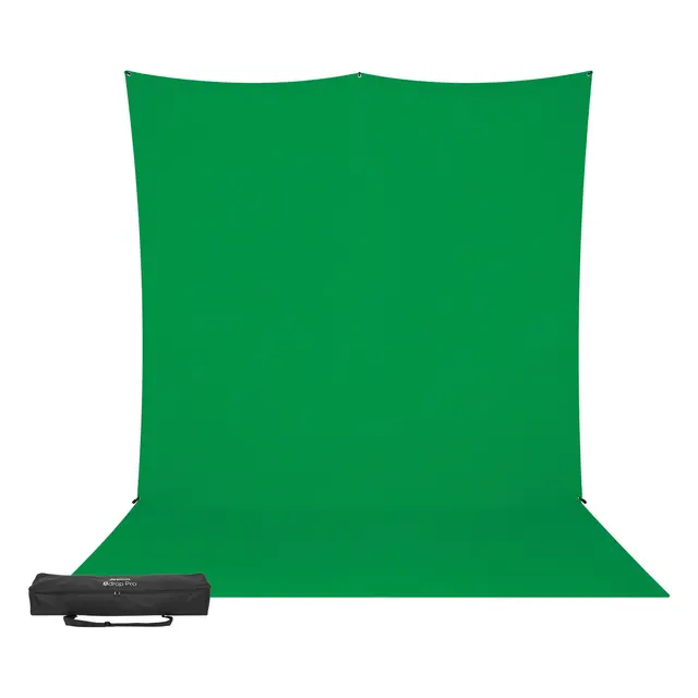 Westcott X-Drop Pro Bakgrunn Kit 8x13 Chroma-Key Green Screen m/slep. 2,4 x 4m 