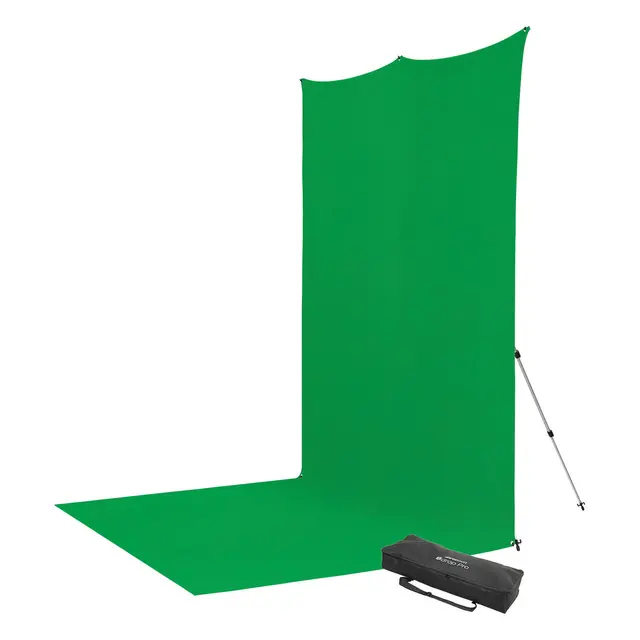Westcott X-Drop Pro Bakgrunn Kit 8x13 Chroma-Key Green Screen m/slep. 2,4 x 4m 