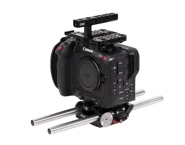 Wooden Camera Canon C70 Unified KIT Baseplate, Top Plate, Handle, 15mm ROD 