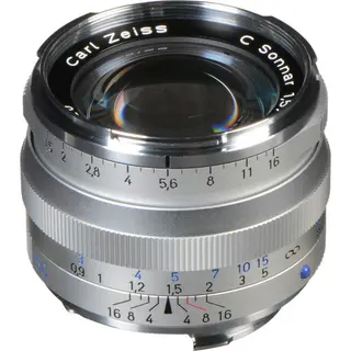 Zeiss C Sonnar T* 50mm f/1.5 ZM sølv til Leica M