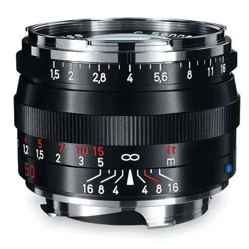 Zeiss C Sonnar T* 50mm f/1.5 ZM sort 