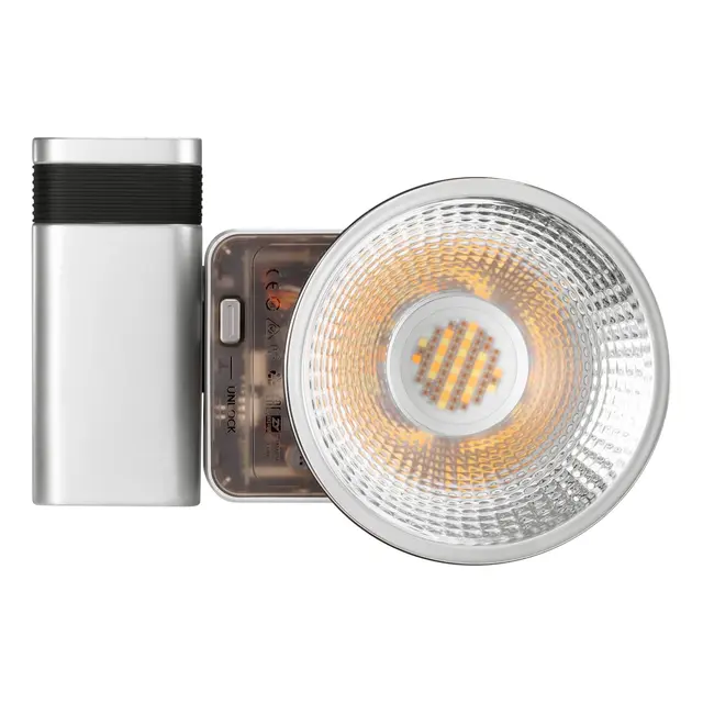 Zhiyun LED Molus X60 COB Light RGB Pro 60W LED RGB m/ 2stk Batt + reflektor 