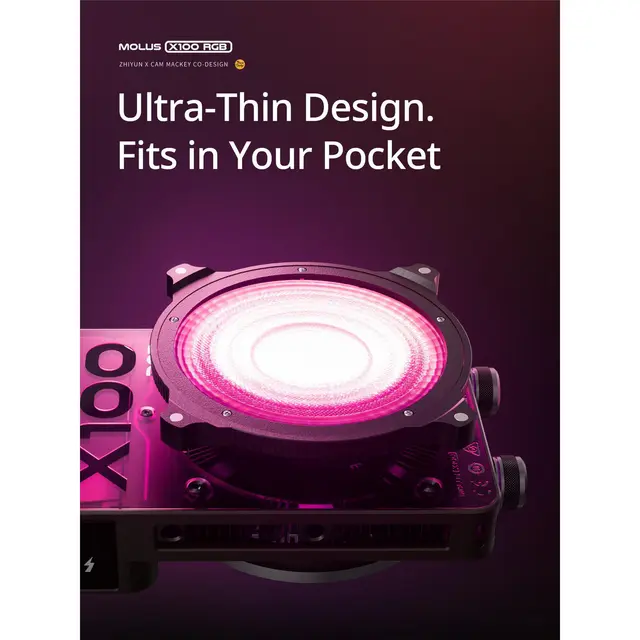 Zhiyun Molus LED X100RGB Pro COB Light 100W. 2700-10000K 