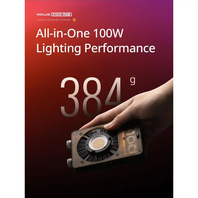 Zhiyun Molus LED X100RGB Pro COB Light 100W. 2700-10000K 