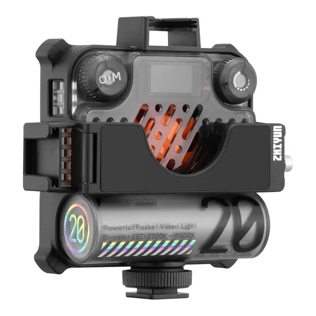 Zhiyun Fiveray M20 Combo Pocket KIT Kompakt 20W LED lys m/Låvedør/Grid 