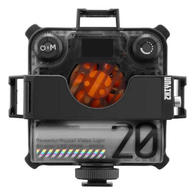 Zhiyun Fiveray M20 Combo Pocket KIT Kompakt 20W LED lys m/Låvedør/Grid 