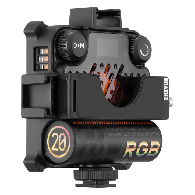 Zhiyun Fiveray M20C RGB Combo Pocket KIT Pocket Light 20W LED lys Låvedør/Grid 