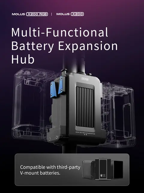 Zhiyun Molus X200 Bi-Color COB Light KIT 200W. 2700-6500K. Combo Kit 