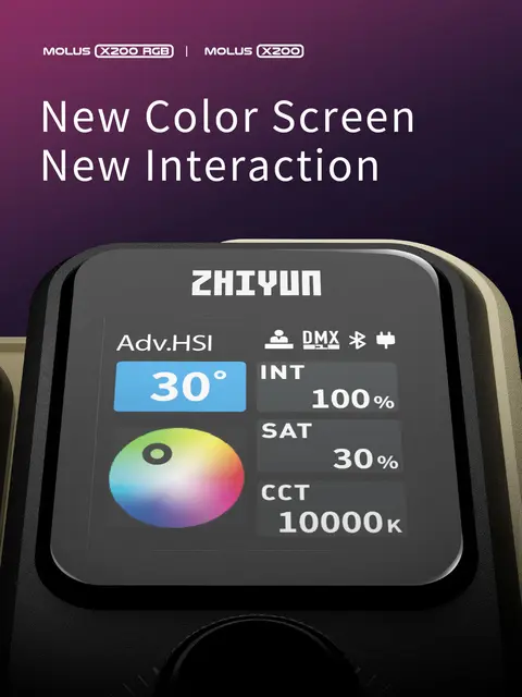 Zhiyun Molus X200 Bi-Color COB Light KIT 200W. 2700-6500K. Combo Kit 