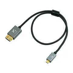 ZILR High Speed HDMI Secure Kabel 45cm 4Kp60 Hyper-Thin A Full- D Micro