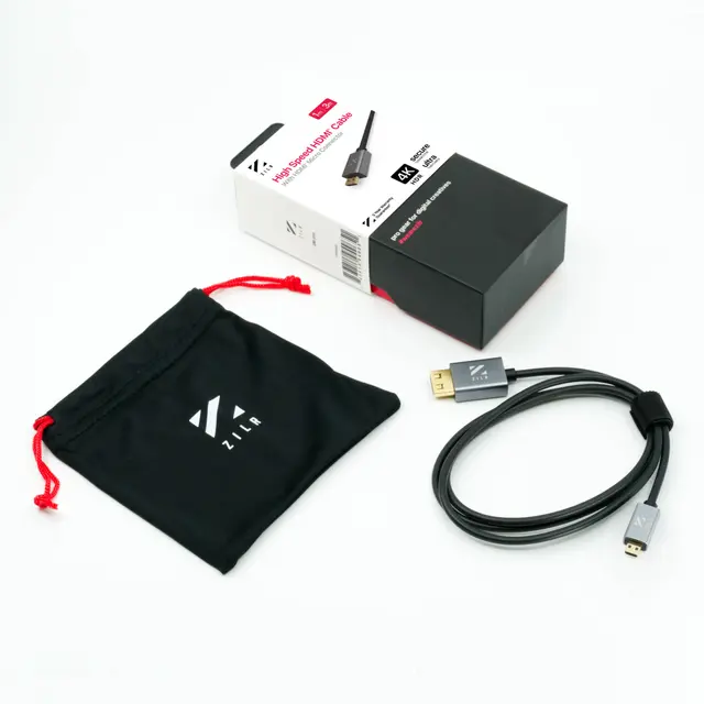 ZILR High Speed HDMI Secure Kabel 1m 4Kp60 Hyper-Thin A Full- D Micro 