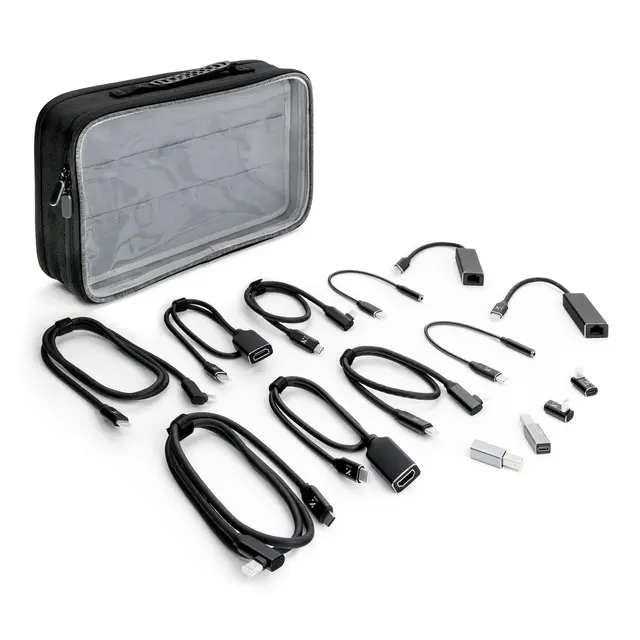 ZILR USB-C Cable Kit In Peekaboo Organiser Bag 