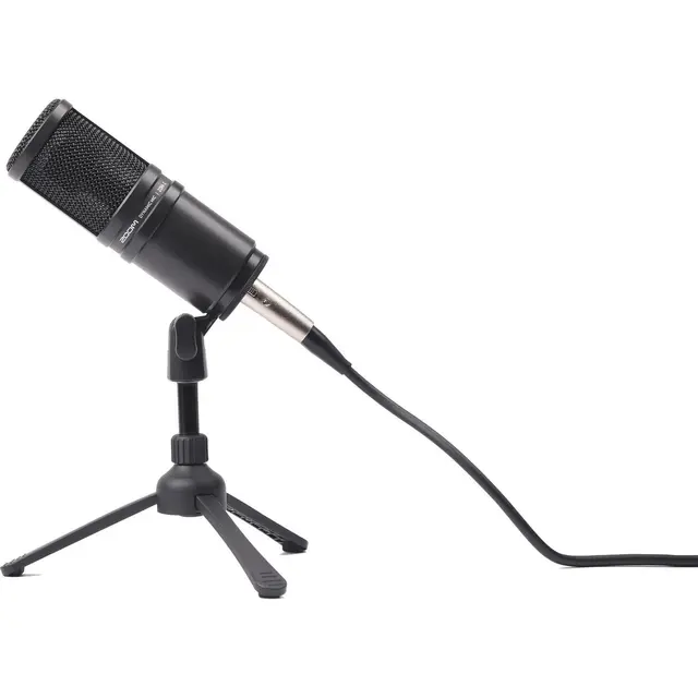 Zoom PodTrak P4 + Zoom ZDM-1 Podcast Mic Opptaker, Headset, bordstativ, hette 