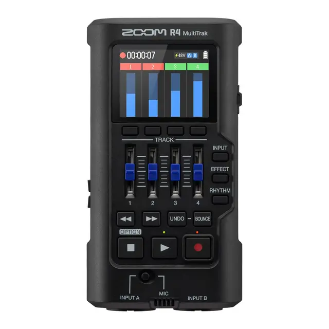 Zoom R4 MultiTrak 4-track 32bit Recorder Multitrack-opptaker med 32-Bit Float 