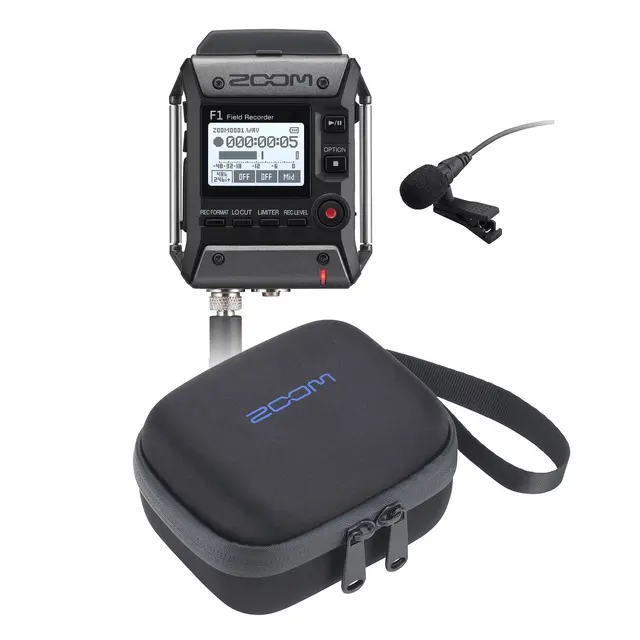 Zoom F1-LP Field Recorder Med CBF-1LP Carrying Bag 