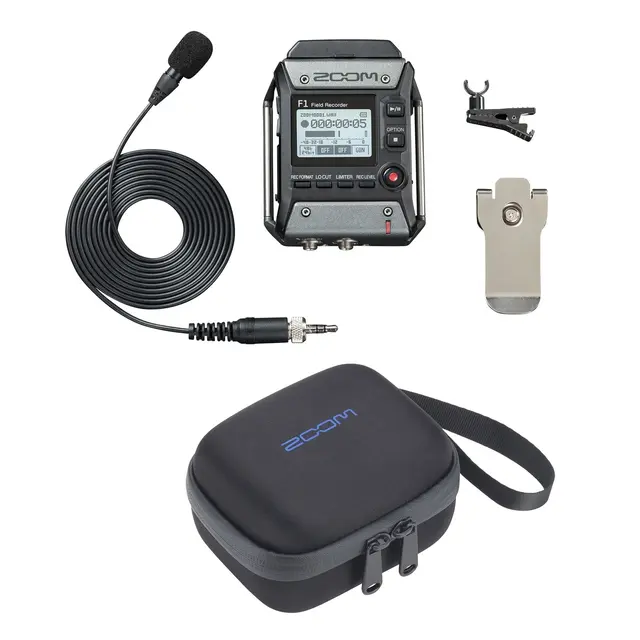 Zoom F1-LP Field Recorder Med CBF-1LP Carrying Bag 