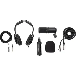 Zoom ZDM-1 Podcast Mic Pack Headset, bordstativ, vindhette og XLR