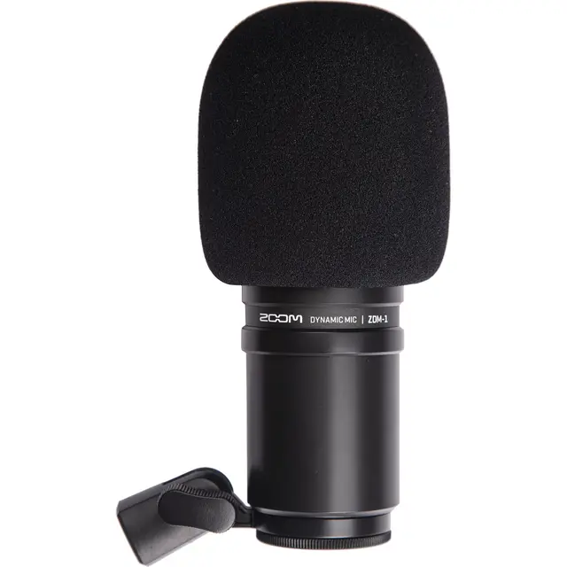 Zoom ZDM-1 Podcast Mic Pack Headset, bordstativ, vindhette og XLR 