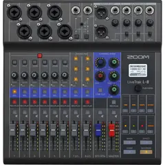 Zoom LiveTrak L-8 8-Kanal Digital Mixer &amp; Multitrack Rec