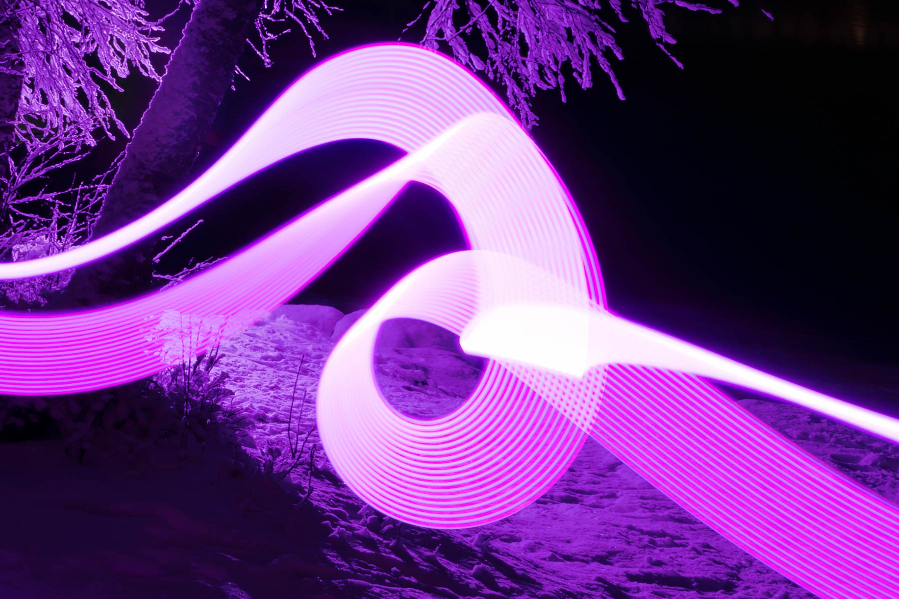 Detaljbilde som viser samspill mellom lys og bevegelse